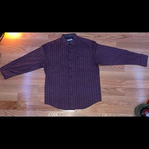 Pink and black long sleeve Tommy Bahama button up